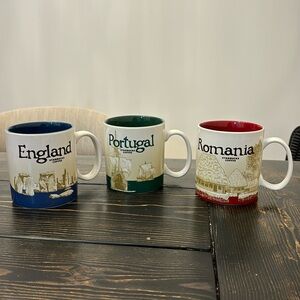 3 Starbucks country mugs